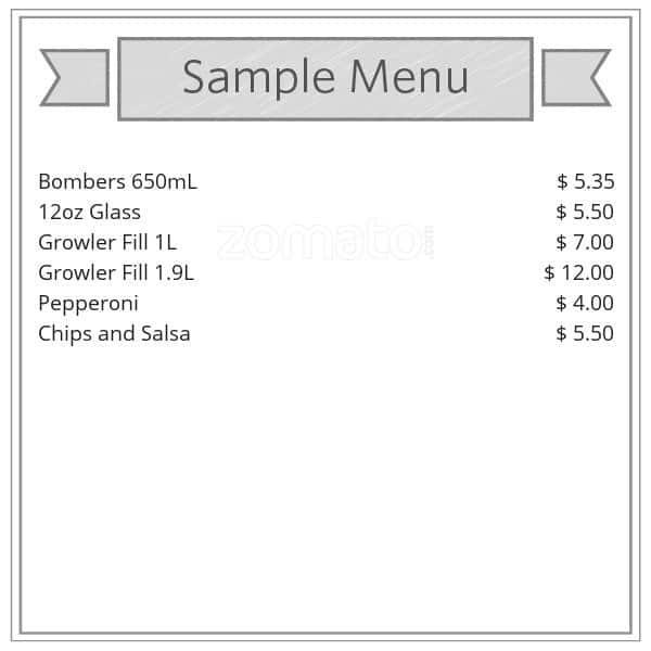 Menu at Black Kettle Brewing, North Vancouver