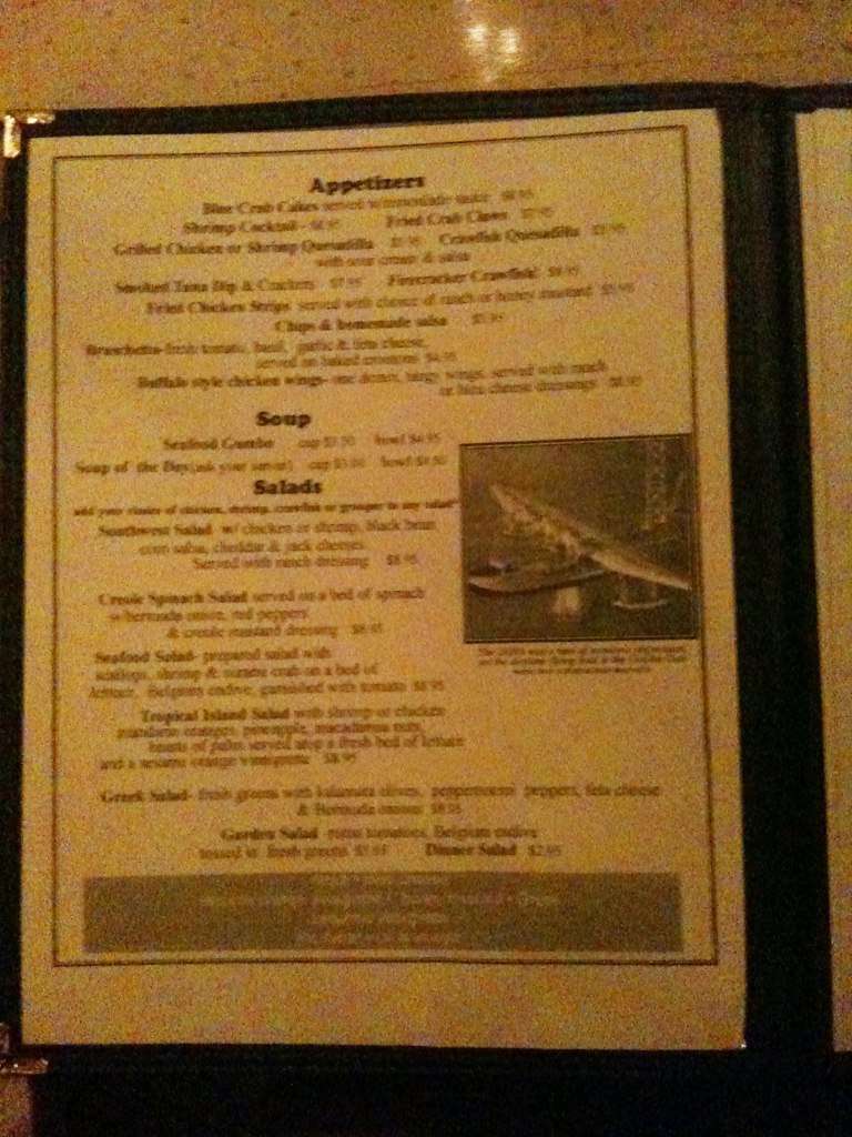 L J Schooners Menu, Menu for L J Schooners, Niceville, Destin