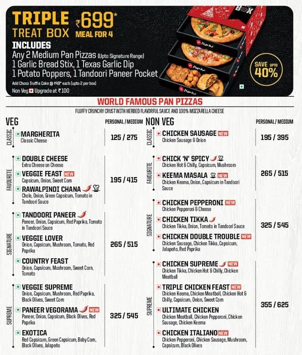 Pizza Hut Menu, Menu for Pizza Hut, Kurji, Patna Zomato