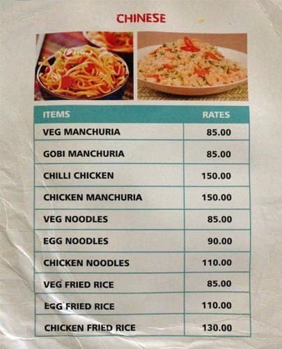 Haritha Restaurant menu