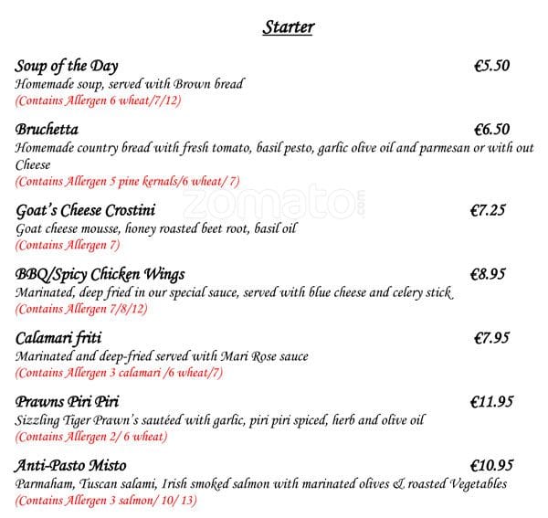 maldron hotel wexford food menu