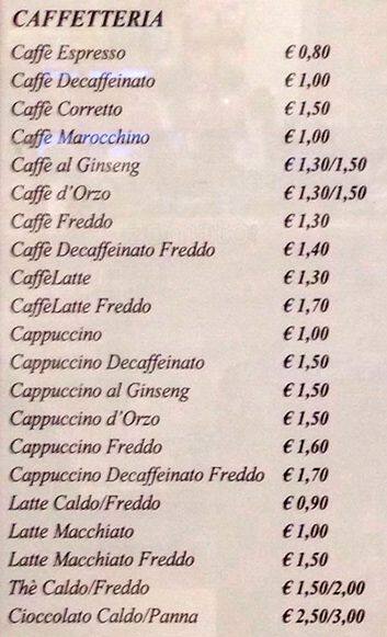 Menu di La Rosa di Sharon 