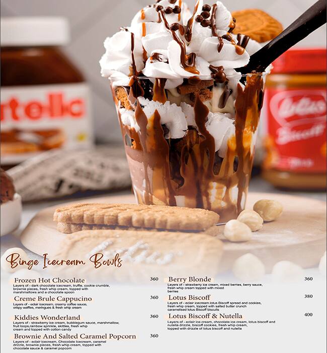 Menu of The Dessert Republic, Matunga East, Mumbai