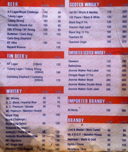 Menu at ZOOM RESTAURANT AND BAR, Visakhapatnam, 151817