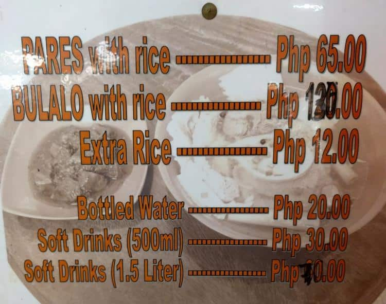 Pares@Bulalo Menu, Menu for Pares@Bulalo, Libertad, Pasay City - Zomato ...