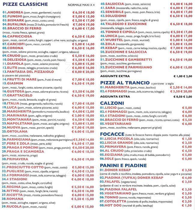 Menu di Istanbul Kebap 