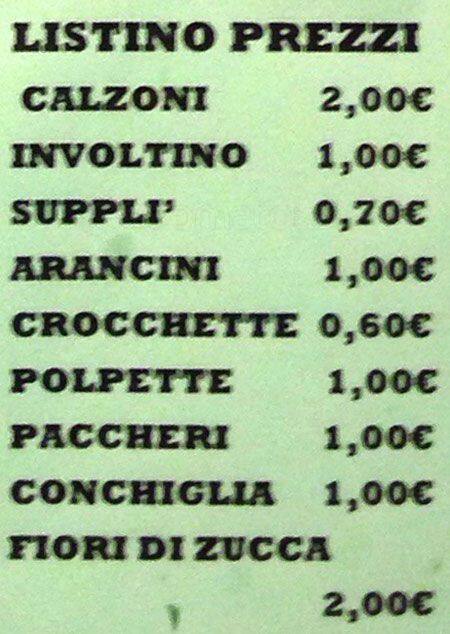 Menu di Paradiso Pizzestre 