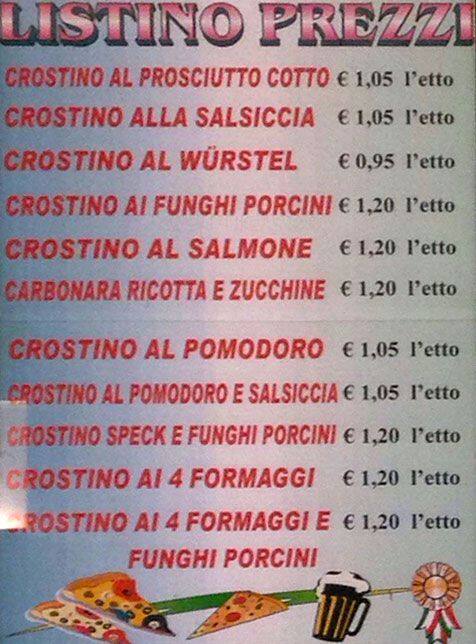 Menu di Paradiso Pizzestre 