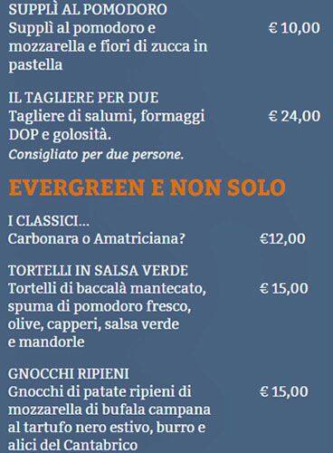 Menu di L´Attico Bistrot 