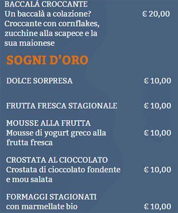 Menu di L´Attico Bistrot 