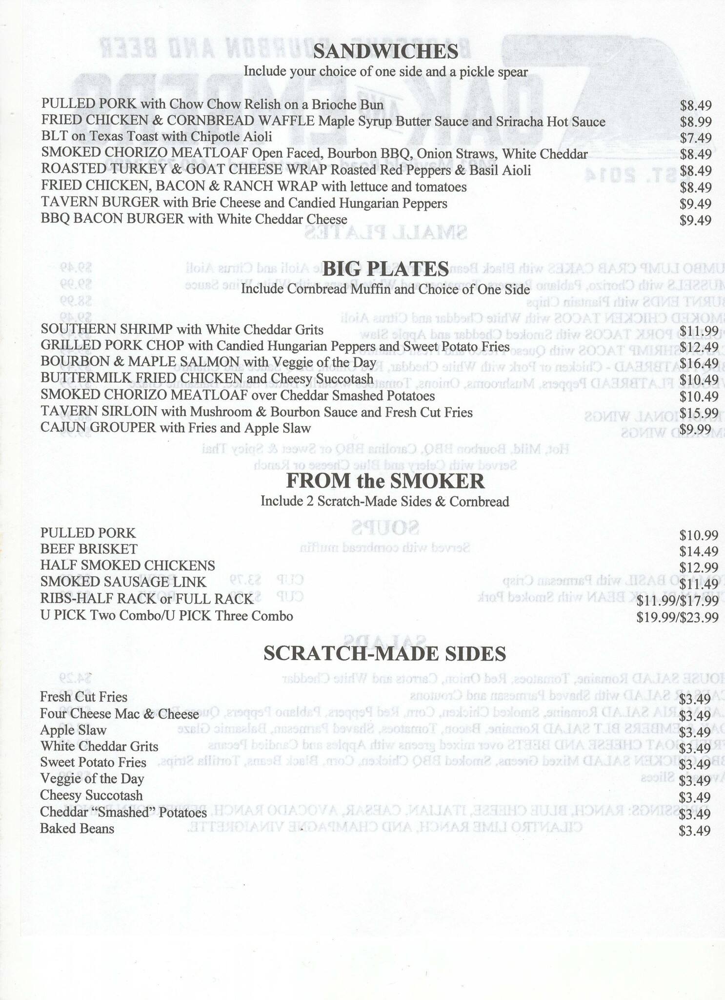 ember and oak menu prices