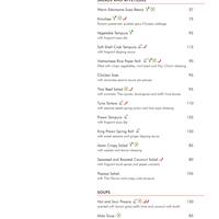 Maguro Asian Bistro Nusa Dua Beach Hotel Spa Menu