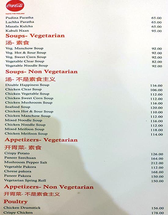 Manthan Restaurant & Bar menu