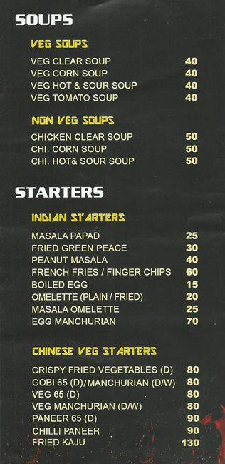 Mirchi Multicuisine Restaurant Menu - Zomato