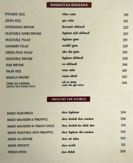 Avadh Family Restaurant menu