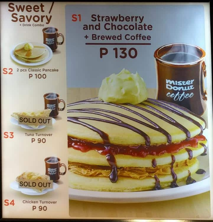 Menu at Mister Donut, Cebu City, Gaisano Grand Mall Talamban