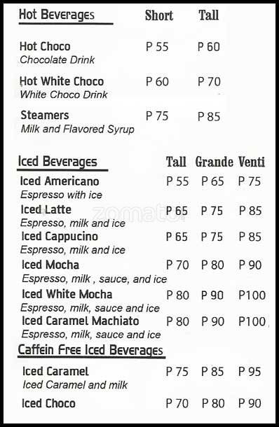 Menu at Doutor Coffee Shop cafe, Manila, Pacific Regency Cityland