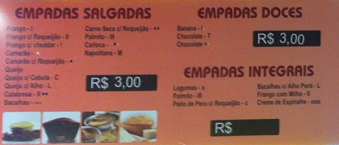 Cia da Empada Café cardápio