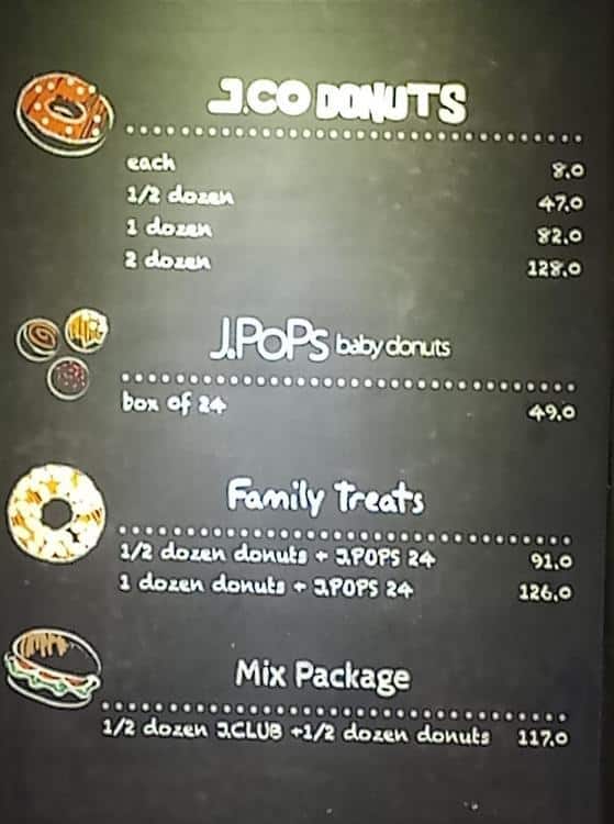 J.CO Donuts & Coffee Menu, Menu untuk J.CO Donuts & Coffee, Benda