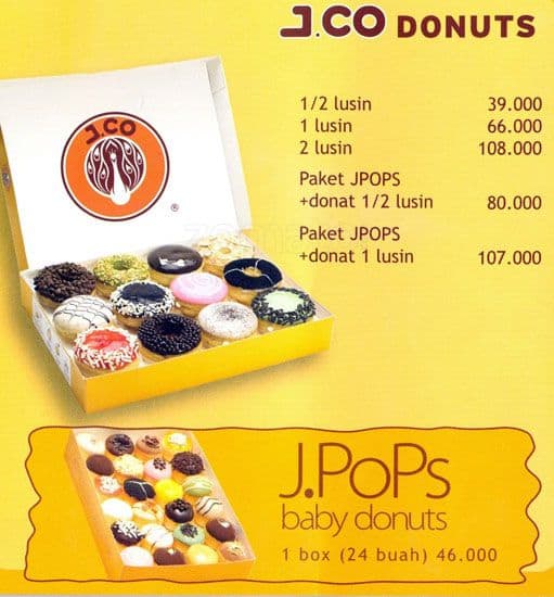 J.CO Donuts &amp; Coffee Menu, Menu for J.CO Donuts &amp; Coffee ...