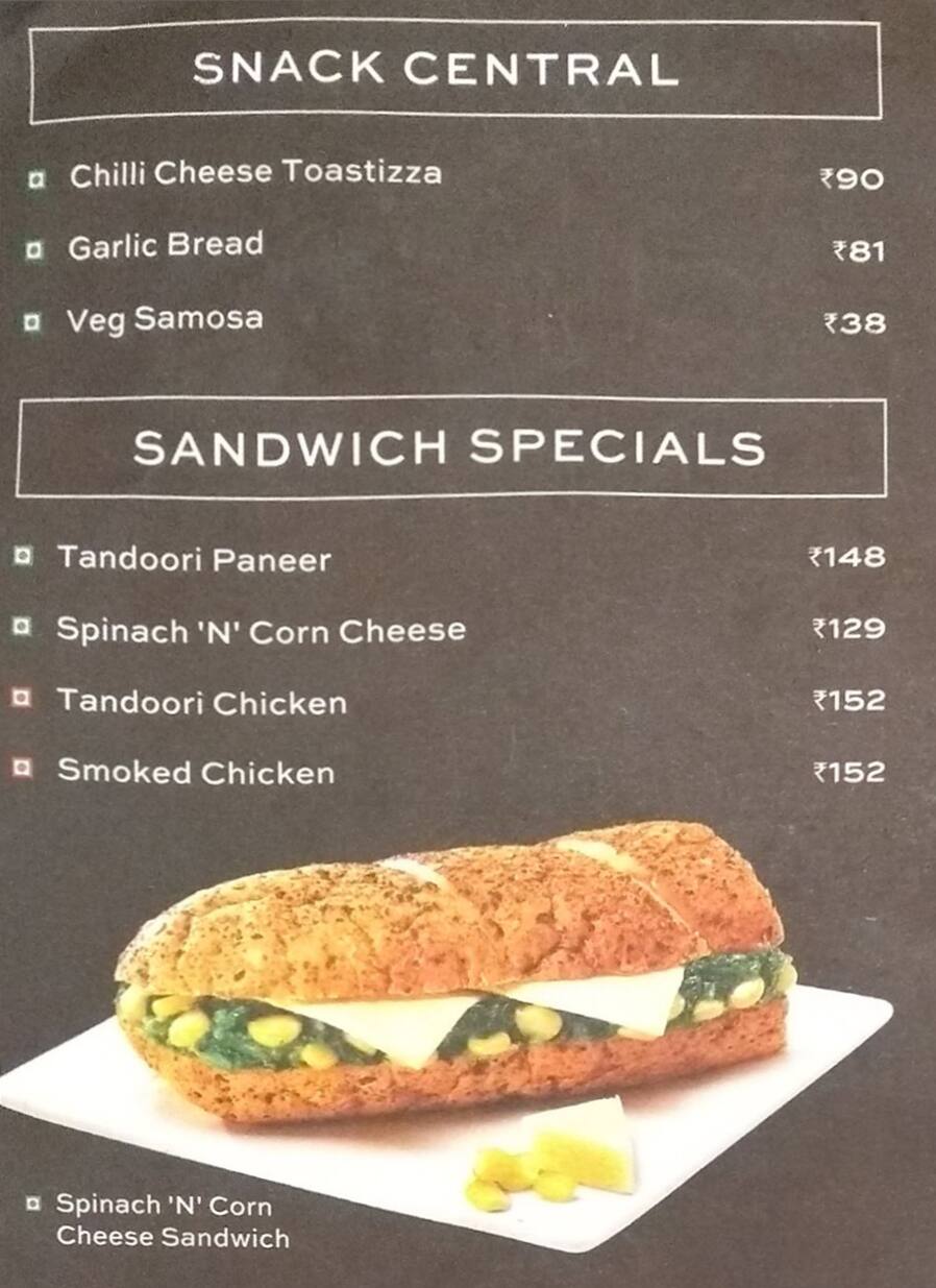 Menu at Café Coffee Day, Jaipur, Elements Mall