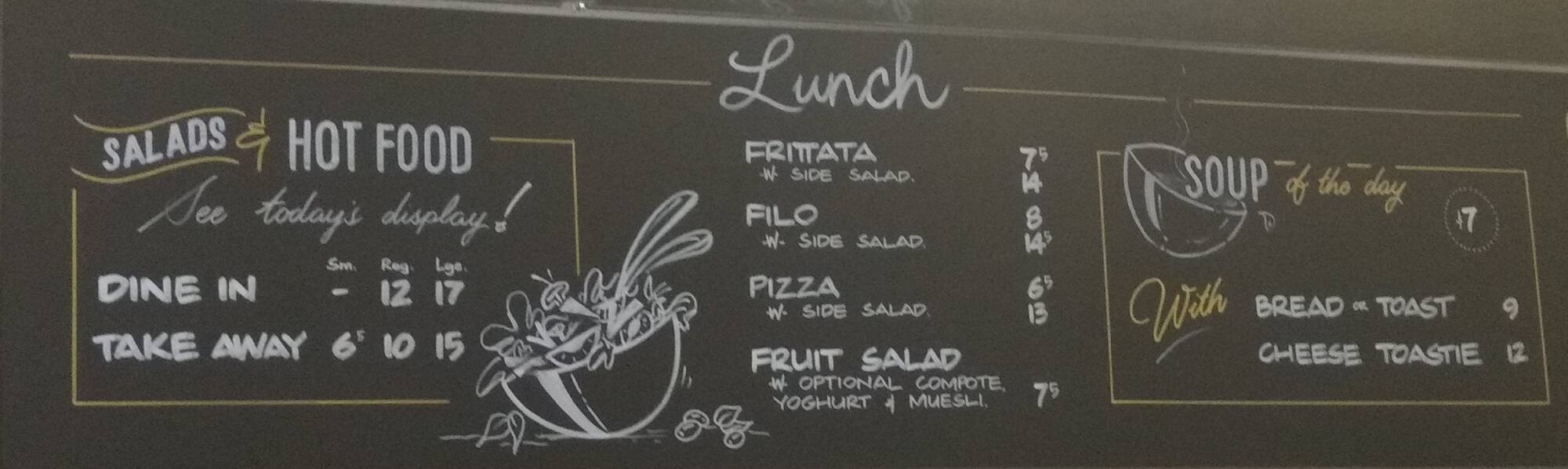 Lush Bucket menu