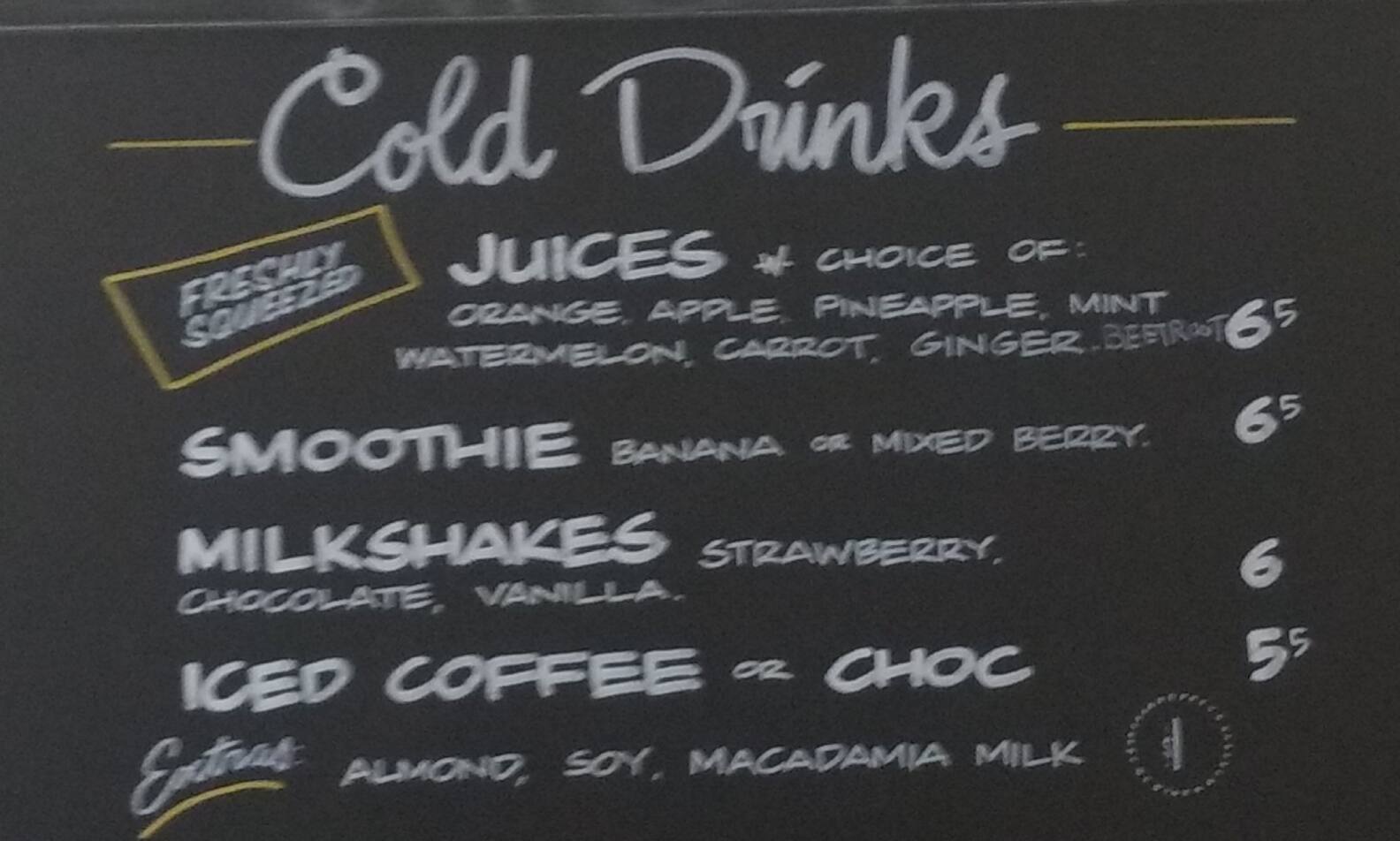 Lush Bucket menu