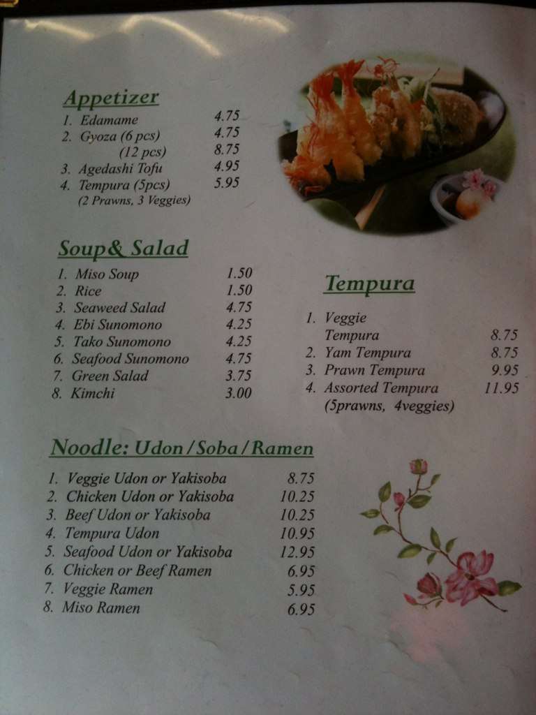 Mimi Korean Japanese Restaurant Menu