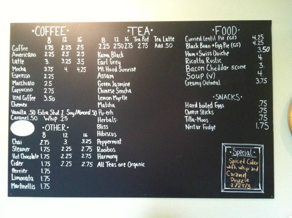 Maplewood Coffee & Tea Menu Urbanspoon/Zomato