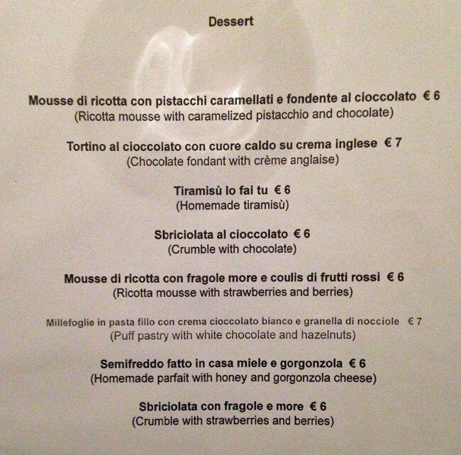 Hosteria Dei Numeri Primi A Roma Foto Del Menu Con Prezzi