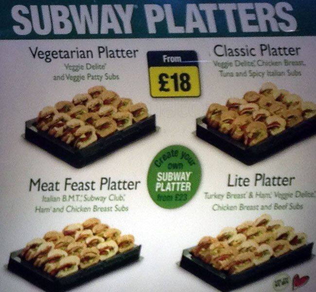 Subway menu