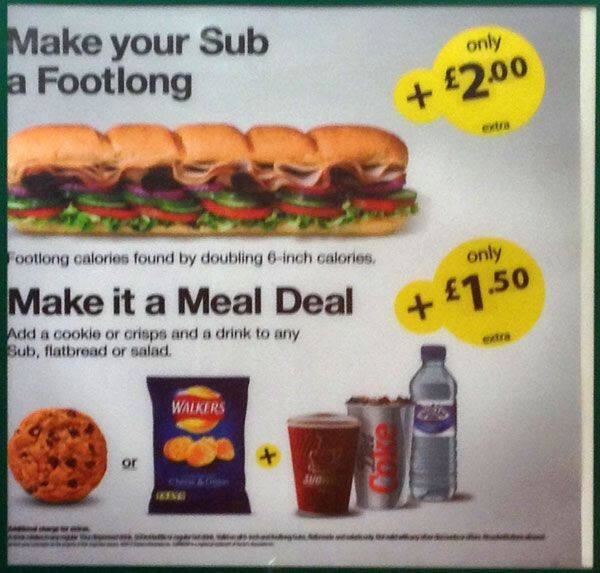 Subway menu