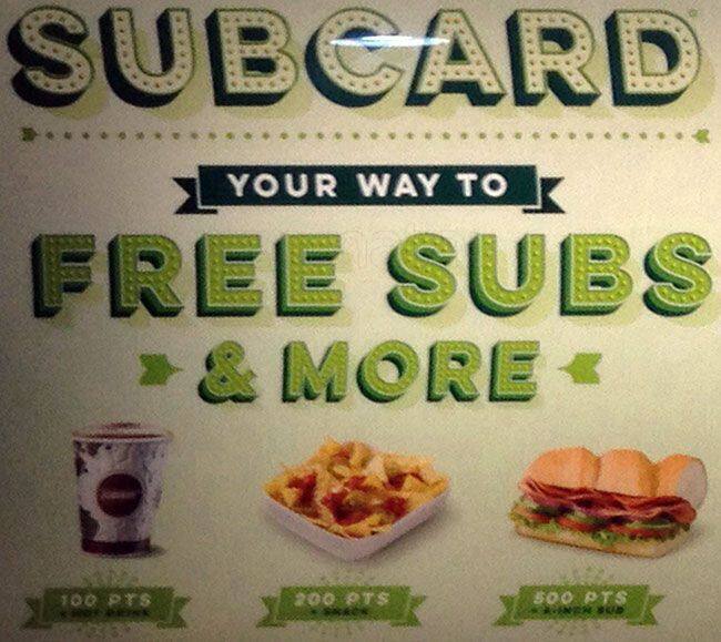 Subway menu