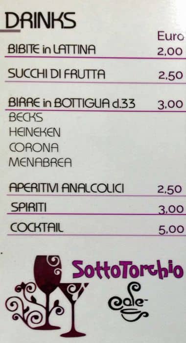 Menu di Sottotorchio 