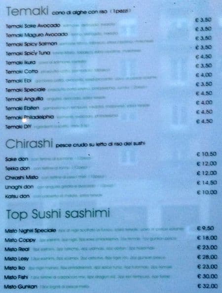 Menu di Conch 