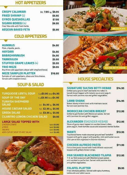 Turquoise Grill Menu, Menu for Turquoise Grill, Upper Kirby, Houston ...