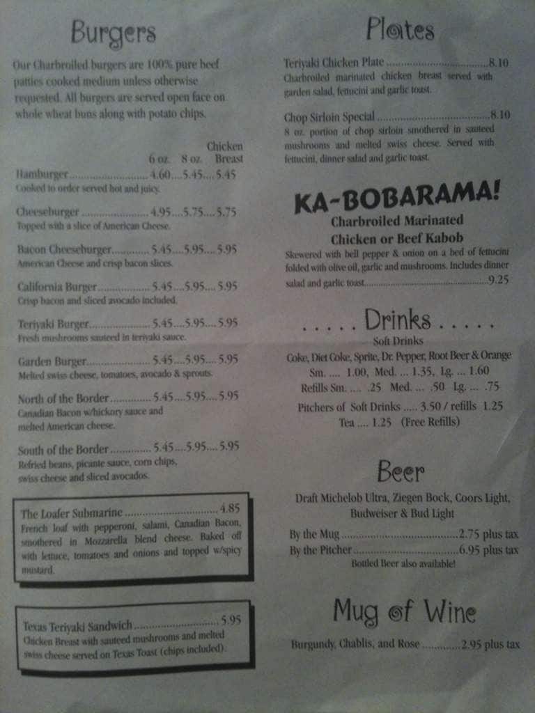 Menu at Panjo's Pizza & Pasta pizzeria, Rockport