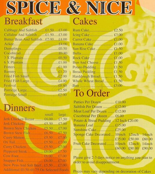 Spice & Nice Menu, Menu for Spice & Nice, Camberwell, London Zomato UK