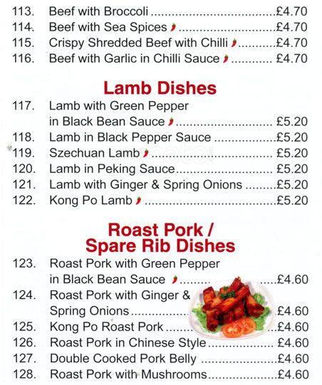 Menu At Hong Kong Garden Restaurant London 90 Wandsworth High St