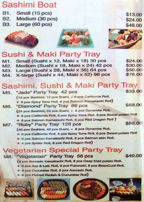Mitsui menu