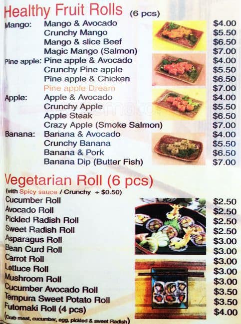 Mitsui menu