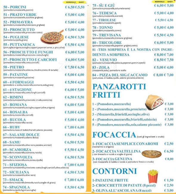 Menu di Pizza Tris 