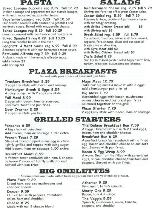 Plaza Cafe Menu, Menu for Plaza Cafe, Coquitlam, Coquitlam - Urbanspoon ...