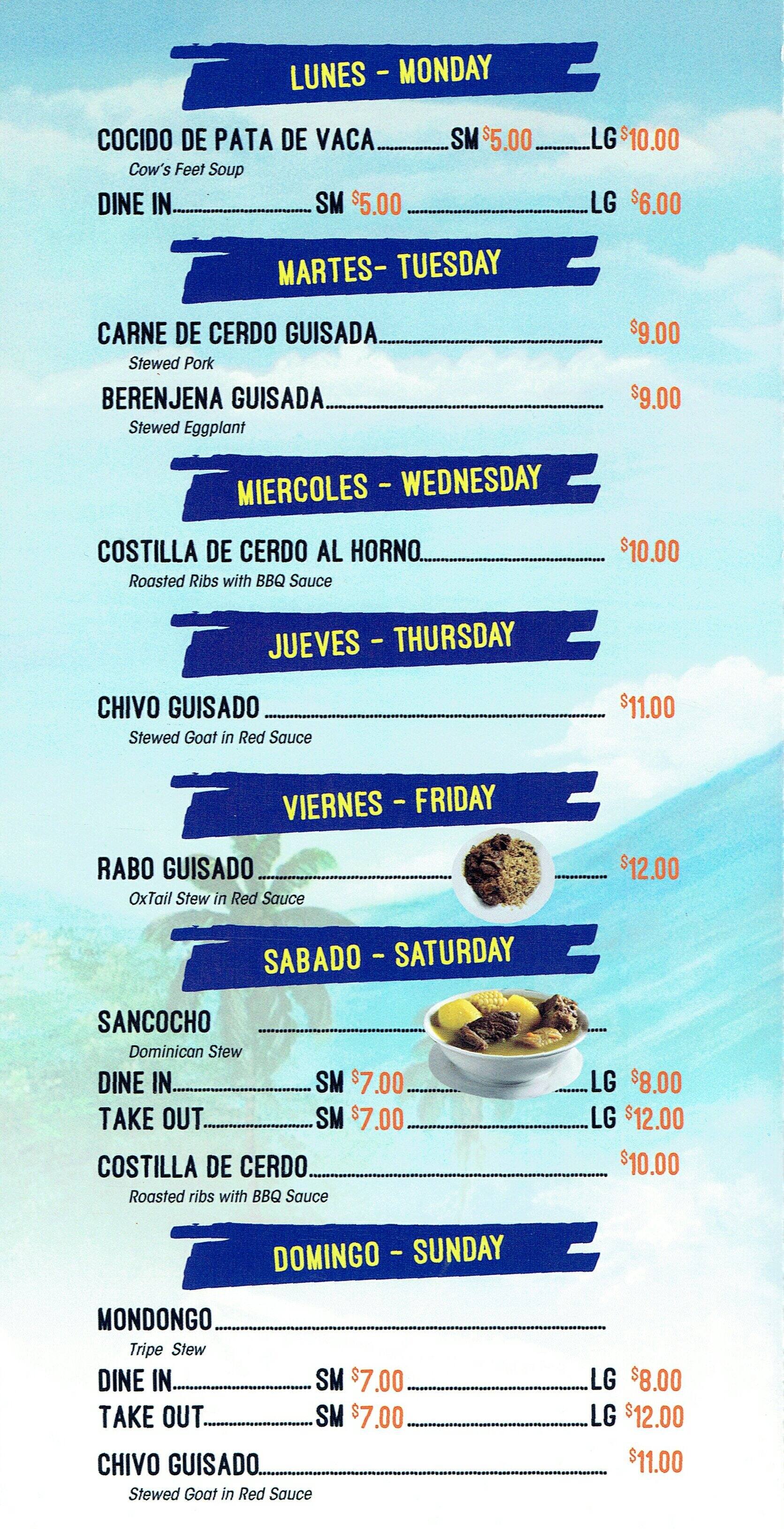 El Primo Restaurante Menu Menu Untuk El Primo Restaurante Passaic Passaic