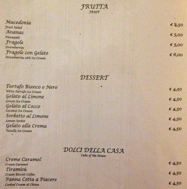 Menu di Ulisse 