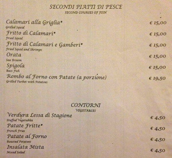 Menu di Ulisse 