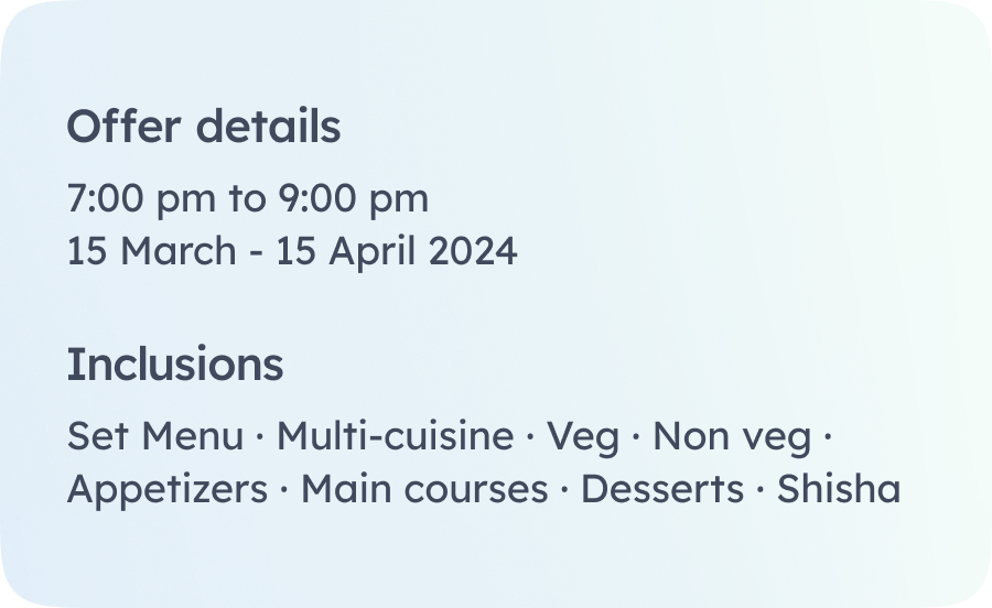 Menu of Piccolo Mondo View, Trade Centre Area, Dubai