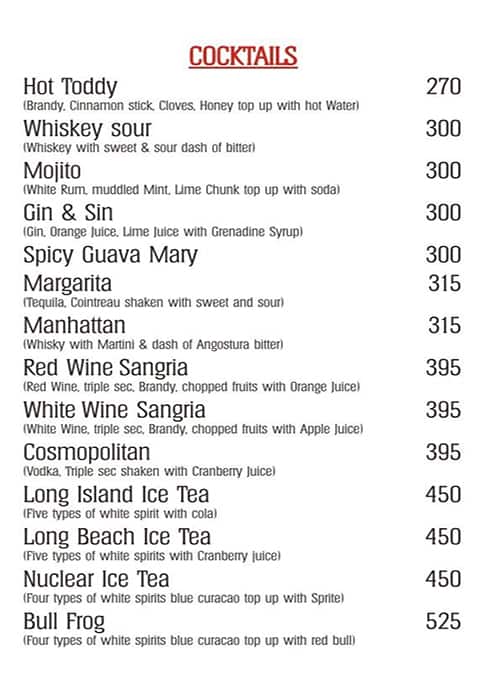 Menu at Daffodils 23 Veg Restaurant and bar, Mumbai, Link House