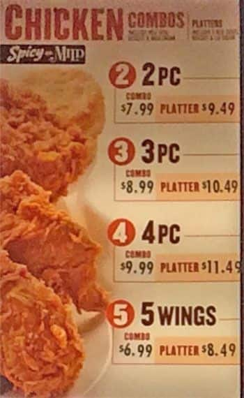 Popeyes Menu