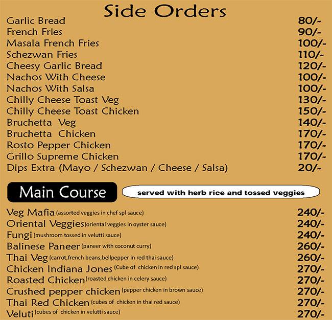 Menu of Coco N Basil Manpada Thane West Thane